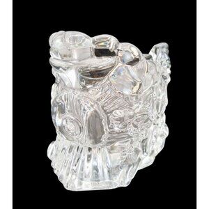 Lead Crystal Train Anna Hutte Bleikristall Vintage Gorham Holiday Candleholder